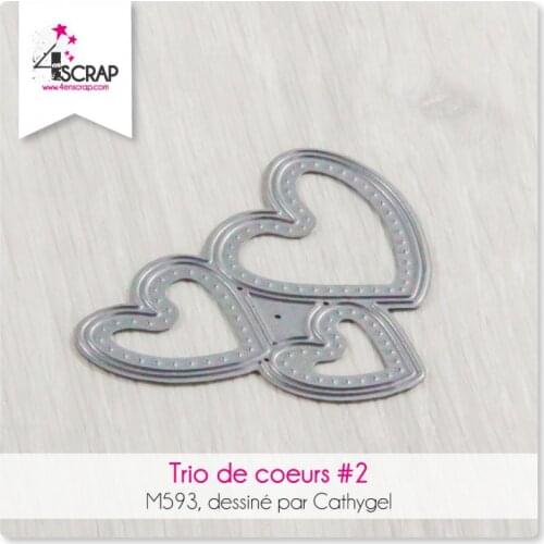 2021 AliliArts Metal Cutting Dies Trio of hearts diy Scrapbooking Photo Album Decorative Embossing PaperCard Crafts Die