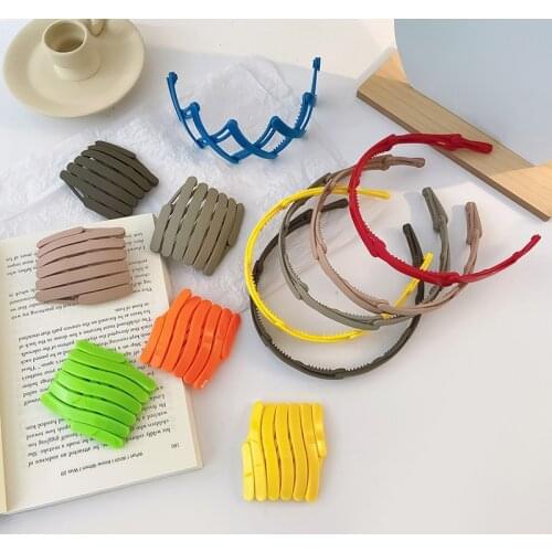 2021 New Deft Stretch Freely HairBands Women Hair Styling Tools Foldable Hair Hoops Headbands Fashion Girls Hair Accessories