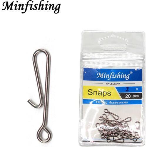 3 Packs Nice Fishing Snaps Minfishing Brand Stainless Steel Fishing Hook Accessories High Quality Swivel Snap Fishing Tackle