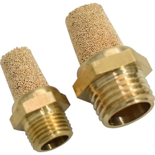 4500Psi PCP Air Compressor Spare Part Brass Pneumatic Muffler Silencer Noise Absorption Exhaust Muffler Connector Screw 1 piece