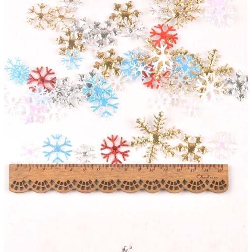 50pcs 15-40mm White Fake Snowflake Christmas Wedding Decoration DIY Scene New Year Xmas Tree Window Scrapbooking Decor c2324