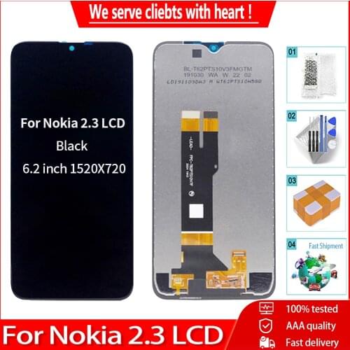 6.2" Original for NOKIA 2.3 LCD Module TA-1211 TA-1214 TA-1206 TA-1209 LCD Display Touch Screen Digitizer Assembly Replacement