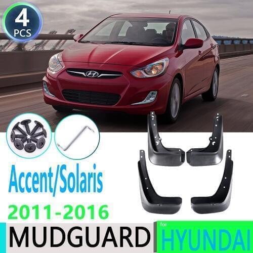 For Hyundai Accent Solaris RB 2011 2012 2013 2014 15 2016 Fender Mudguard Mud Flaps Guard Splash Flap Mudguards Car Accessories
