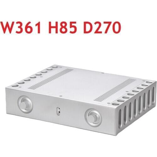 DAC Decoder Aluminum DIY New CNC Heat Sink Chassis Multifunction Power Amplifier Case Full Silver Rear Box Amp Hifi Shell W361