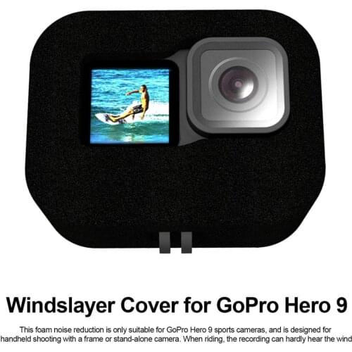Windshield Wind Noise Reduction Sponge Foam Case For GoPro HERO 9 Cover Housing For Gopro Hero 9 Action Camera Accessorie