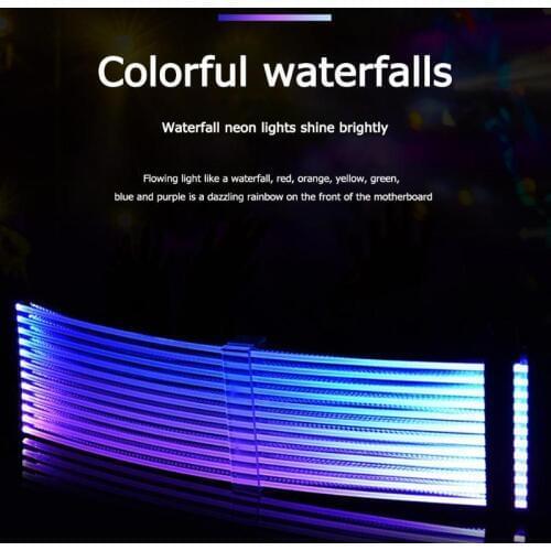 PC Case Waterfall Neon RGB PSU Line 24Pin Motherboard Power Extension Adapter Cable for E-ATX , ATX , Micro ATX Motherboard etc