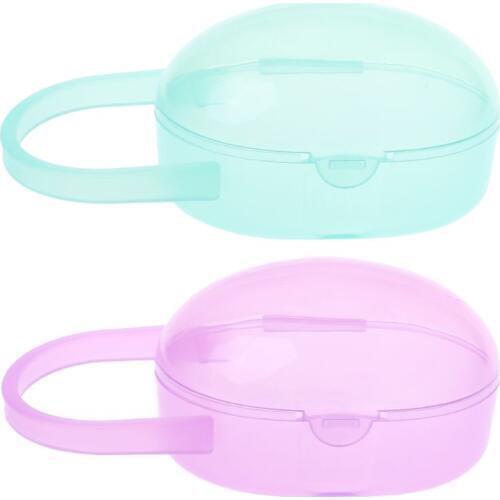 Baby Nipple Container Box Portable Carry Cases Teether Storage Organizer Plastic Pacifier Soother Case Mini Transparent Cover