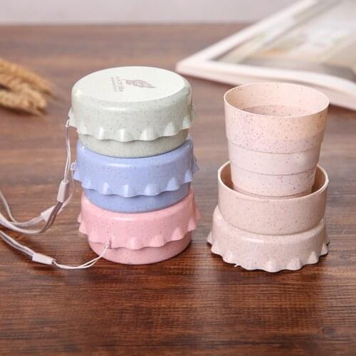 Travel Cup Stainless Steel Silicone Retractable Folding cups Collapsible Coffee Cups Outdoor Sport Water Cup Camping tableware