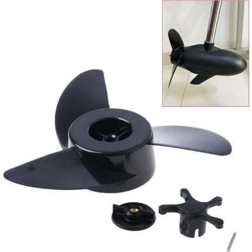 Hot New 1 Set 3 Blades Motor Boat Propellers Electric Engine Outboard For Haibo ET34 ET44 ET54