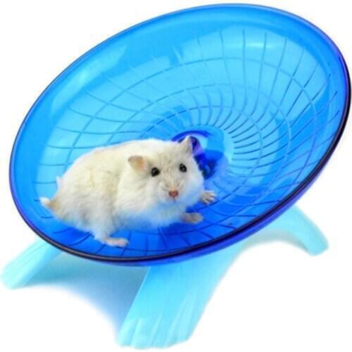 Hobbylane Cute Mute Hamster Toy Stable Flying Saucer Jogging Exercise Wheel Roller Pet Playing Toys Free Shipping