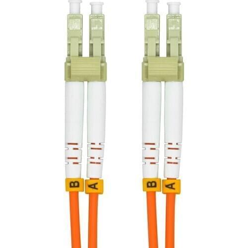 Optical Fiber Patch Cord Cable,LC/PC-LC/PC,3.0mm Diameter,OM1 Multimode 62.5/125,Duplex,LC to LC 25 Meters