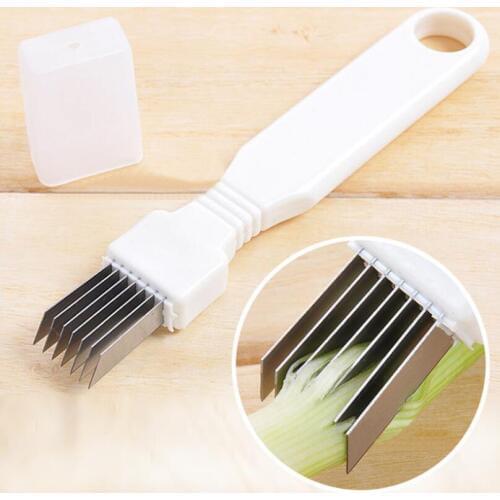 Kitchen Creative New Green Spring Onion Vegetable Shredder Slicer Cutter knife Easy Handle LX4819
