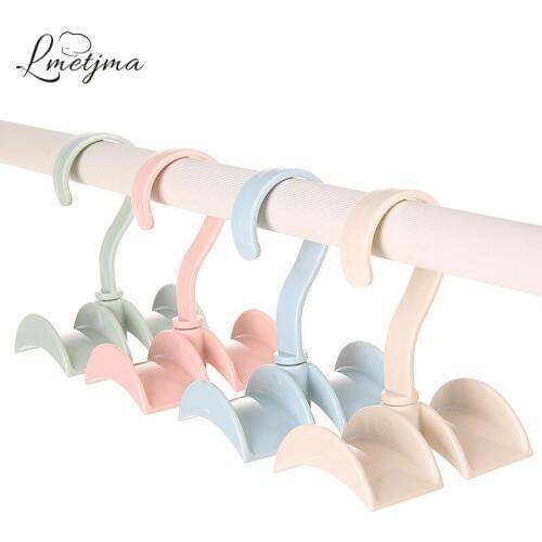 LMETJMA 4pcs/set Rotatable Multifunction Tie Rack Belt Scarf Hat Bag Rack Neckties Hanging Rack Wardrobe Storage Rack KC0612-1