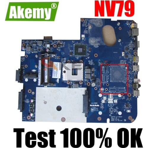 AKEMY LA-5881P Laptop Motherboard for Gateway NV79 MBWHH02001 MB.WHH02.001 NAYF0 Intel HD Mainboard