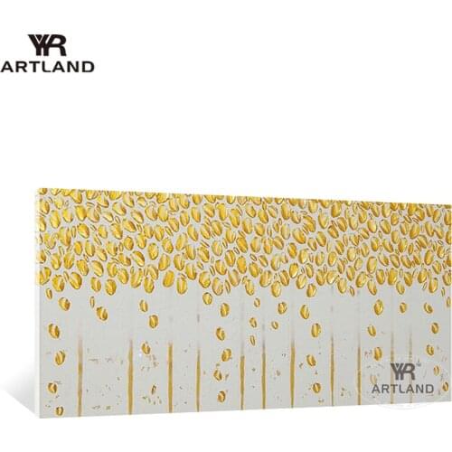 Cuadros home decoration Modern Handmade acrylic abstract gold leaves landscape wall art pictures poster for living room bedroom