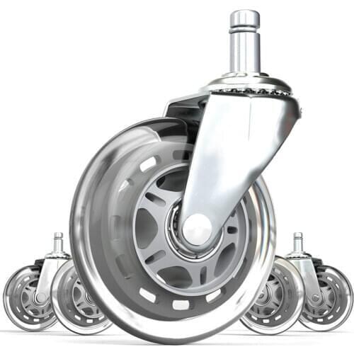 New 5 Pieces Furniture Castors Rubber Wheels For Office Chairs Universal Mute Hardware Caster Office Chair Caster Wheels Rollers