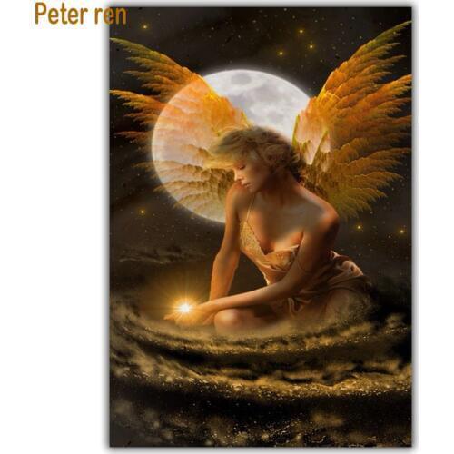 Peter ren Diy diamond painting Cross stitch Crafts Needlework square Mosaic rhinestone pasted full Diamond embroidery fairy bath