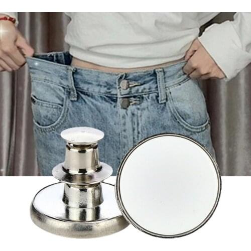 10 Pcs Portable Buttons Detachable Reduce Waist Alloy Delicate Design Pants Button for Sewing DIY Jeans Accessories Tools