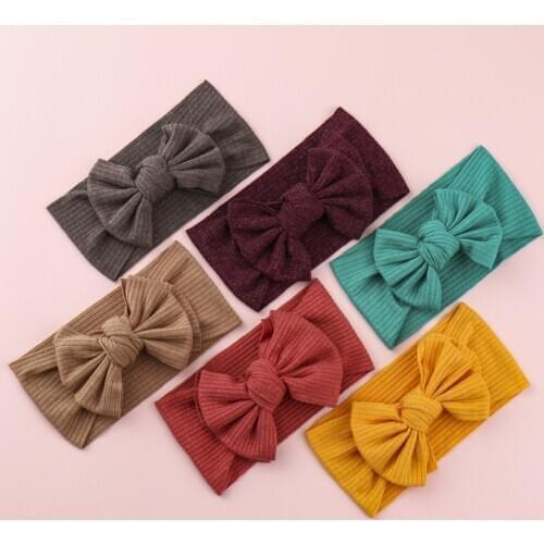 Baby Girls Headband Stripe Head Wrap For Children Hair Bows Accessories Cotton Newborn Soft Turban Ins Hot Sale Hairband