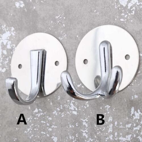 Moderm simple fashion wall hooks silver bag coat cat key hooks chrome clothes shop bathroom kitchen hooks single hooks two hooks