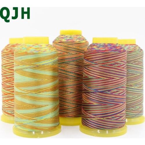 150D High Strength Colorful Polyester Filament Sewing Thread High Brightness DIY Rainbow Sewing Line For Clothing Accessories