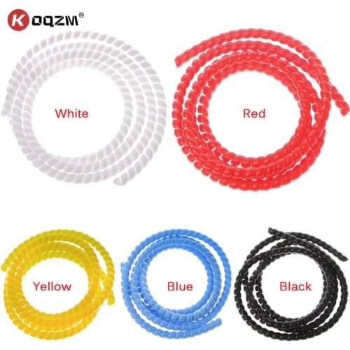 1M 10mm Spiral Wire Organizer Flame Retardant Cable Sleeve Colorful Cable Casing Cable Sleeves Winding Pipe New