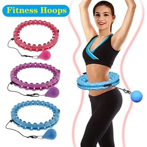 24 Section Adjustable Sport Hoops Abdominal Thin Waist Exercise Detachable Massage Fitness Hoop Training Weight Loss
