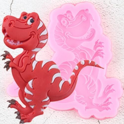 Animals Dinosaur Silicone Molds DIY Baby Birthday Cupcake Fondant Cake Decorating Tools Cookie Baking Candy Clay Chocolate Mould