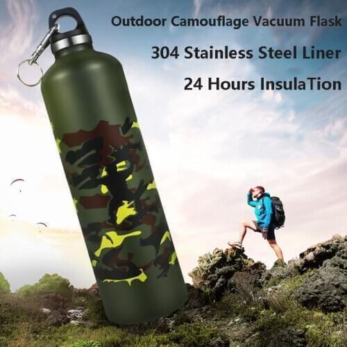 Outdoor Efficient Thermos cup Travel Hiking 304 Stainless Steel Thermos flask High Capacity Thermal flask Vacuum cup 750ML
