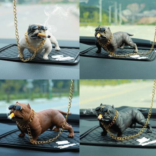New Cool Bully Pitbull Dog Car Interior Decoration Dashboard Ornament Home Decoration