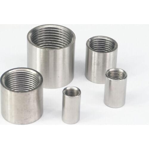 1/8" 1/4" 3/8" 1/2" 3/4" 1" 2" 3" BSPP Female 304 Stainless Steel Pipe Fitting Full Socket Round Connector for Water Oil 1 Mpa