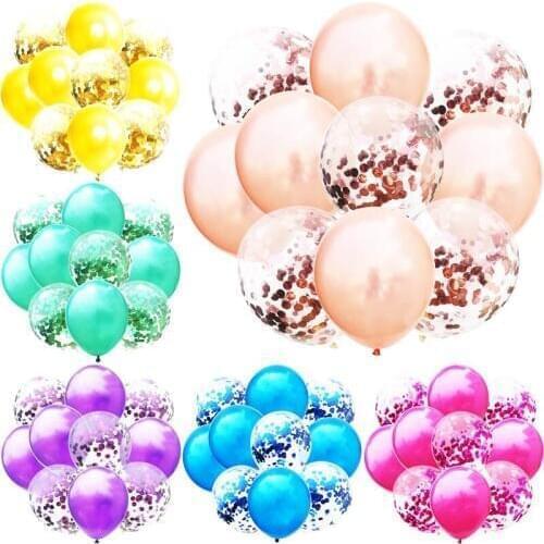 10pcs 12Inch sequin balloon set aluminum foil sequin balloon wedding birthday party balloon decoration confetti balloon