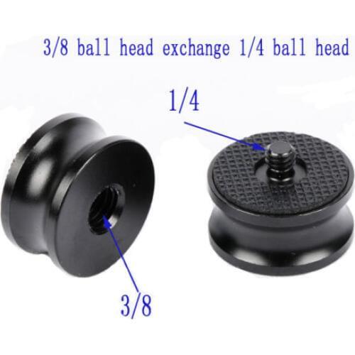 2pcs of 1/4 Female to 3/8 Male Adapter Screw Camera Tripod Ball Head Monopod Flash Light