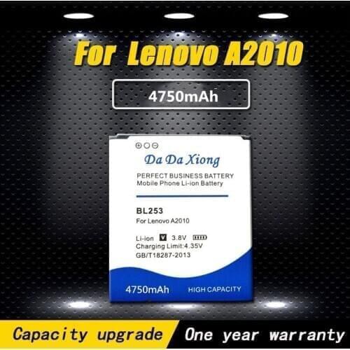 2019 New High quality 4750mAh BL253 BL-253 bl253 Battery for Lenovo A2010 Phone battery