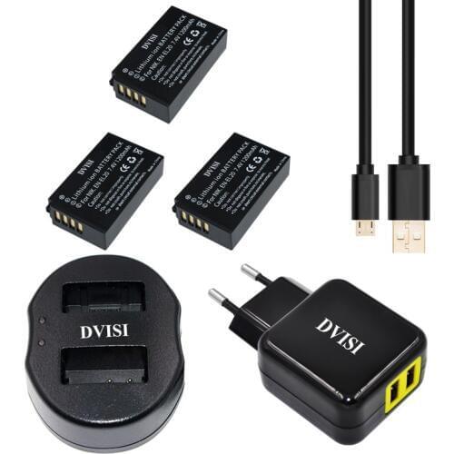 3pcs/lot EN-EL20 EN EL20 EL20 Rechargeable Battery+USB Dual Charger for NIKON 1 J1 J2 J3 S1 Digital Battery+EU/US AC Adapter