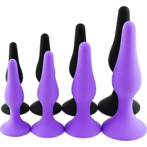 4pcs/set Butt Anal Plug Trainer Kit Pleasurable Sex Toy Adult Toys Medical Silicone Sensuality Soft Safe Hypoallergenic