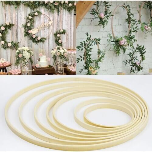 9-30cm 5pcs Catcher Ring Embroidery Hoop Bamboo Circle Round Flower Wreath Tool For Wedding Birthday Home Hanging Decor Supplies