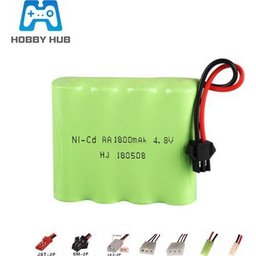 1800mah 4.8v Rechargeable Battery For Rc toys Cars Tanks Robots Boats Guns nicd 4.8v Rechargeable Battery AA Battery Pack 1Pcs