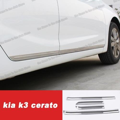 Lsrtw2017 Stainless Steel Car Door Body Trims for Kia K3 Cerato 2012 2013 2014 2015 2016 2017 2018 Accessories Auto Kit