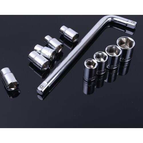 Hardware tools 10 Piece socket wrench auto repair socket wrench repair vanadium steel socket wrench