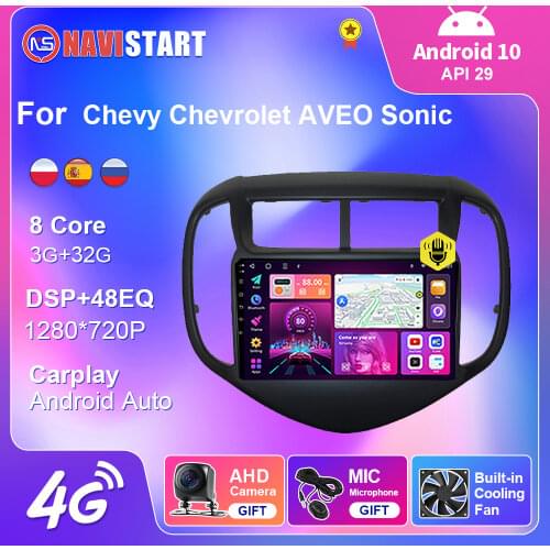 4G WIFI For Chevy Chevrolet AVEO Sonic 2017-2021 Car Radio Multimedia Player GPS Navigation Car Carplay 2 din Android 10 DVD