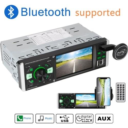 1 Din 4.1 Inch Voice Bluetooth 4.2 Car HD Video TF USB Fast Charging ISO Remote Multicolor Lighting Audio Video MP5 Player