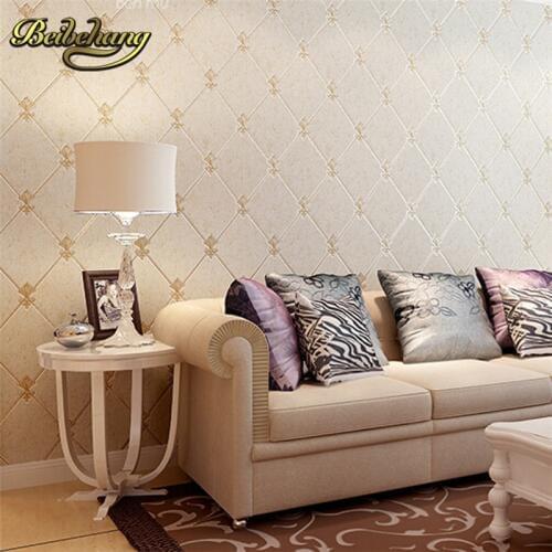 Beibehang papel de parede.Non-woven marble texture minimalist living room bedroom TV backdrop soft bag striped wallpaper