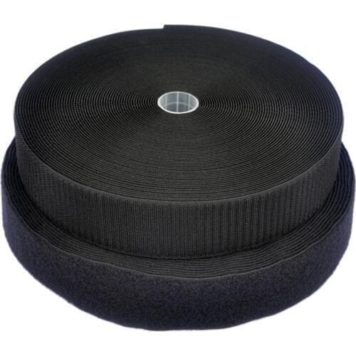 Free shipping 50meters 1.5'' 38mm Width 25meters *1pair colorful Grade A Sewing Hook Loop tape Nylon strap for cloth accessories