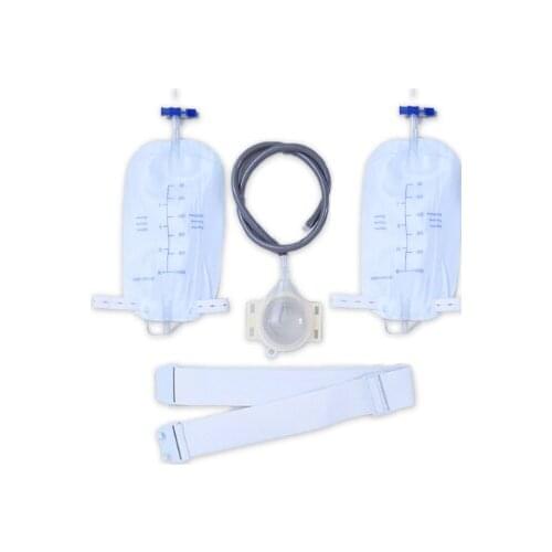 Day night dual-use silicone bladder side belt urinary tract pocket urinary ostomy artificial pouch lumbar side collection 2 bag