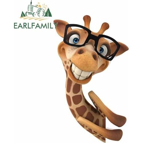 EARLFAMILY 13cm x 9.8cm for Northern Giraffe Car Sticker Vinyl Car Stickers Personality Snowboard Scratch-proof Window Decal