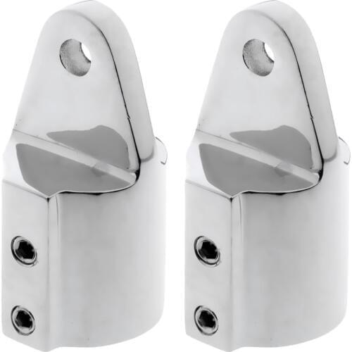 2x Eye End Cap Bimini Top Fitting Hardware 1'' 316 Marine Stainless Steel
