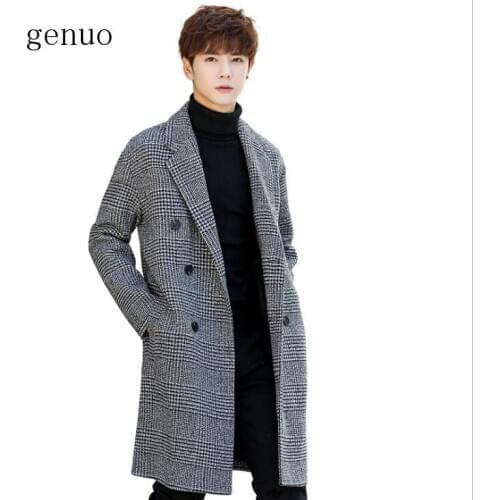 Genuo Men's Double Breasted Coats