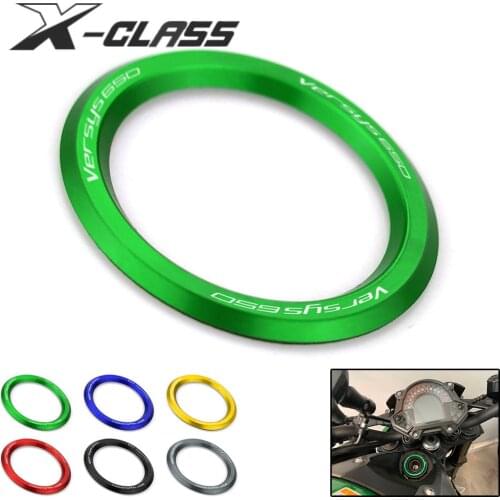 For Kawasaki Versys 650 2017 2018 2019 2020 Motorcycle Ignition Switch Cover Key Ring Protector Green CNC Aluminum Accesories