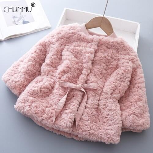 Baby Girls Jacket Winter Kids Girls Fur Coats Winter Girl Clothes Thicken Lamb Cashmere Infant Children Clothing For Girls Coat